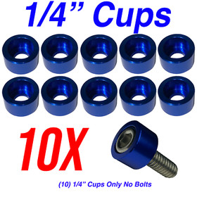 Hex Bolts Allen Bolts 1/4" or 5/16" or 3/8"Cup Washers  10Pc Engine Dress Up