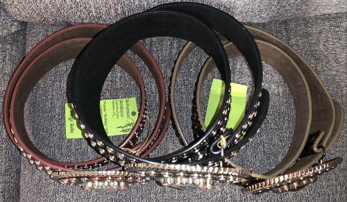 ** Sale ** Blingy Rhinestone two toned leather belts - Picture 12 of 15