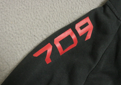 Star Wars Hoodie Mens Black Galaxy's Edge 709 Legion First Order Raglan Sleeve - Picture 7 of 12