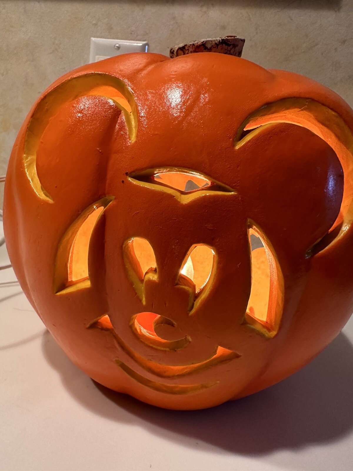 Vintage 1998 Disney Mickey Mouse The Paper Magic Group 2 Sided Pumpkin Works