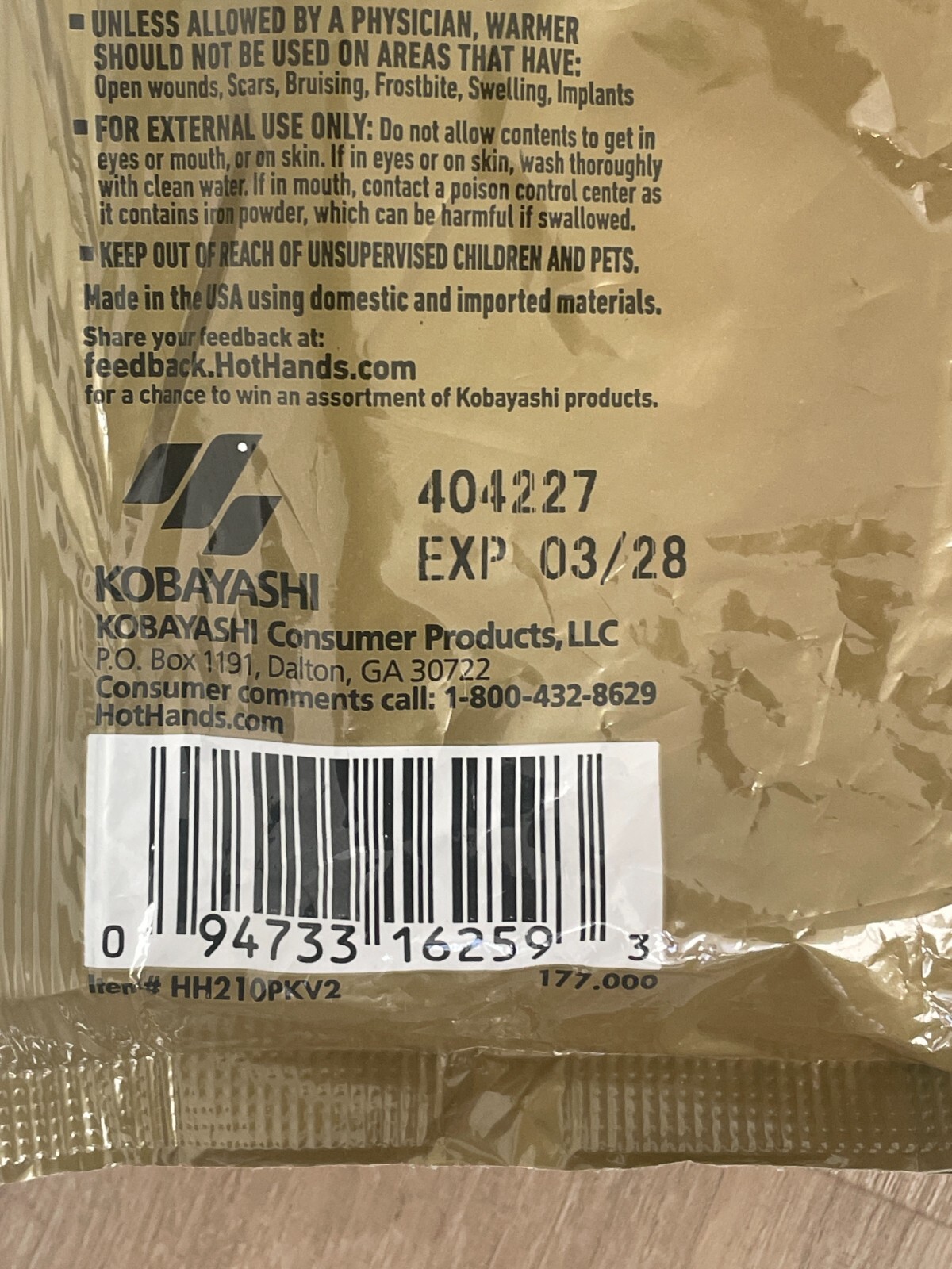 HOTHANDS Hand Warmers Value Pack 10 PAIRS Exp 03/28 Winter Outdoor