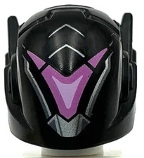 Lego New Black Minifigure Headgear Helmet with Ear Antennas V Visor Part