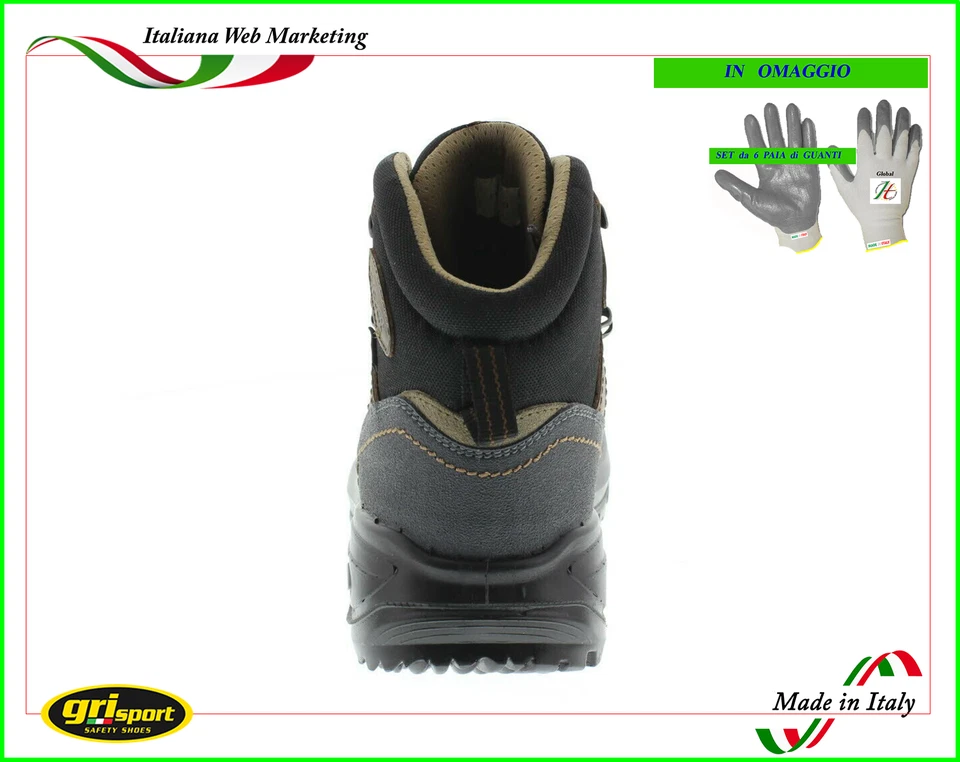 SCARPONI SCARPE SCARPA TREKKING GRISPORT 11590 ESCURSIONI CACCIA MONTAGNA UOMO - Immagine 4 di 4