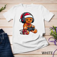 Funny Christmas Gamer Gingerbread Xmas Gaming Men Boys Kids Unisex T-shirt