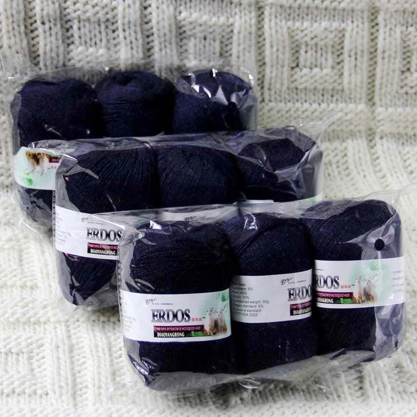 Sale 9 Ballsx50gr LACE Rugs Acrylic Wool Cashmere Hand Crochet Knitting Yarn 944