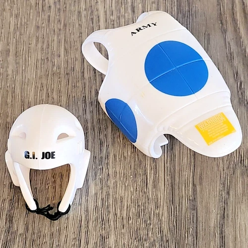 1990s 21st Century GI JOE US Army Taekwondo Trainer HELMET & VEST Hasbro