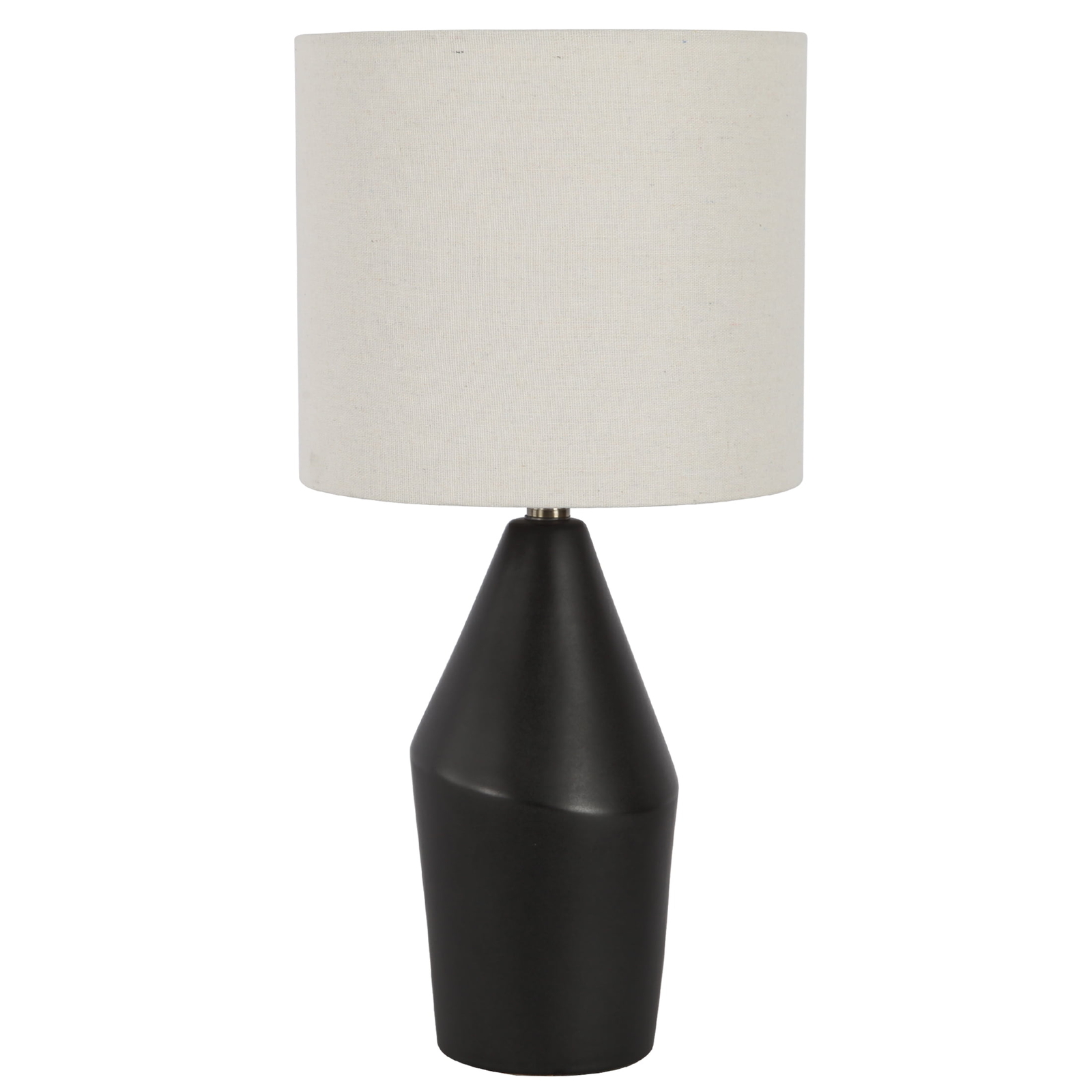 Home Decor Collection Table Lamp, Black Ceramic Finish