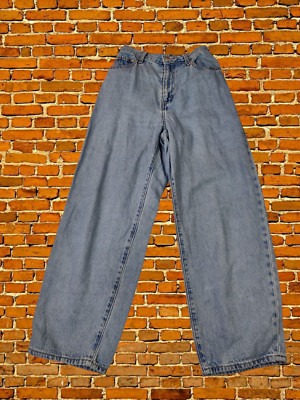 DAMEN LEVI'S PREMIUM W29 L26 LT BLAU VINTAGE HIGH RISE 90ER TAPER MOM CROP JEANS