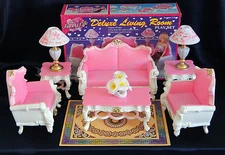 NEW FANCY LIFE DOLL HOUSE FURNITURE DELUXE LIVING Room Sofa (2317) PLAYSET