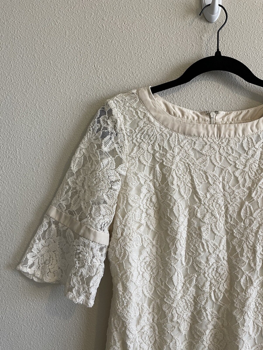 ECI Cream Lace Dress - Size: 8 | eBay