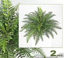 TWO 26" River Fern Hanging Artificial Silk Plants Décor 180