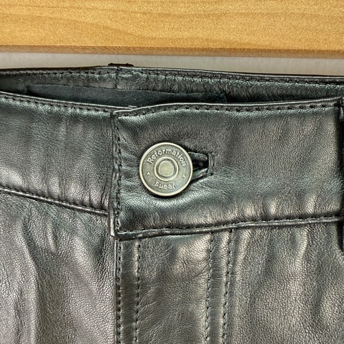 Reformation Veda Lamb Leather Black Straight Leg Pants Women's Size 4 - Picture 6 of 13