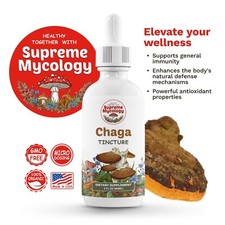 Chaga Extracted Mushroom Tincture, Orgaic