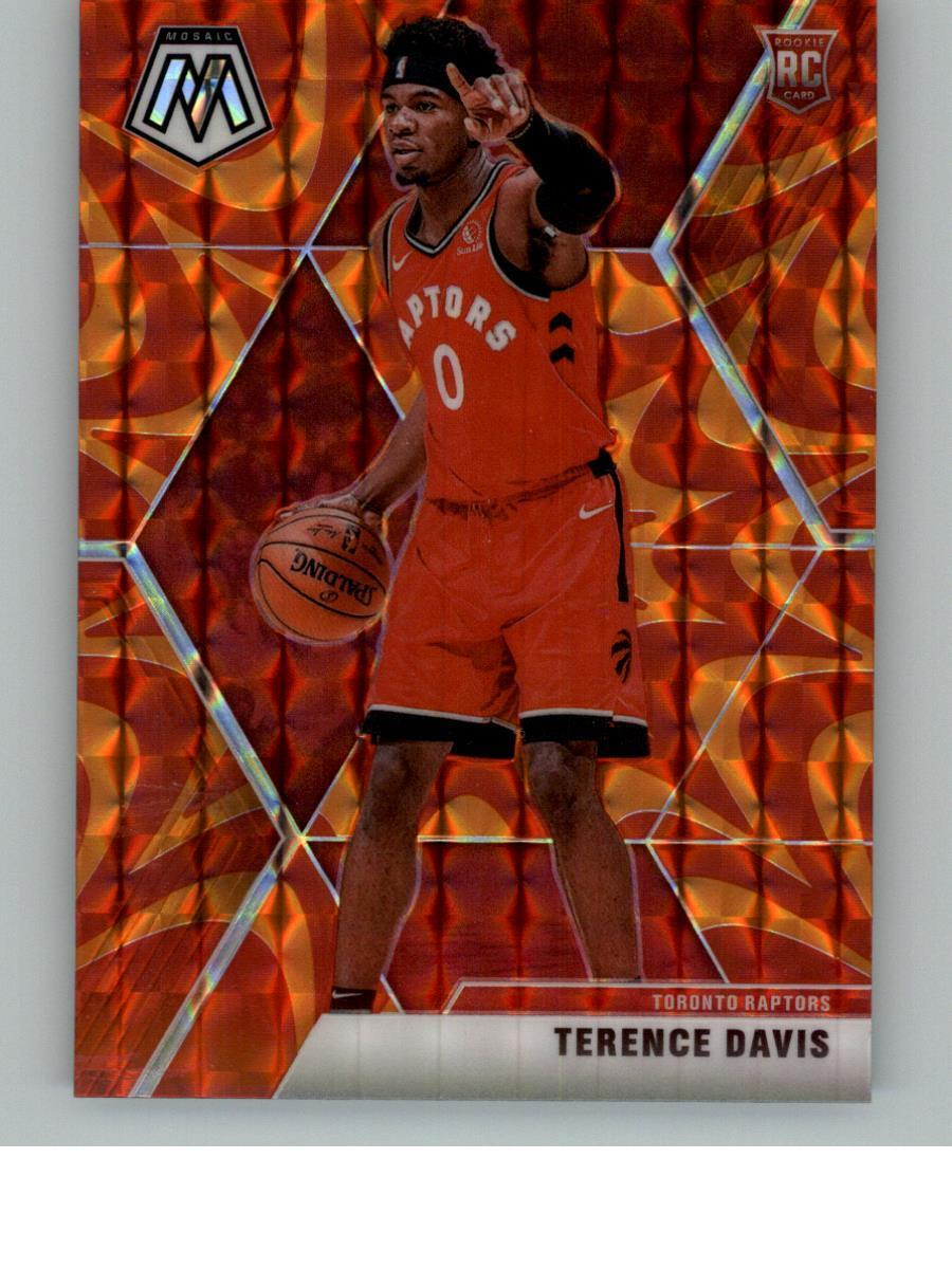 2019-20 Panini Mosaic Terence Davis 226 Reactive Orange RC Toronto Raptors
