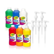 Kids Paint set - 6 Colors Washable Paint for Kids - 16oz Washable Paint Bottl...