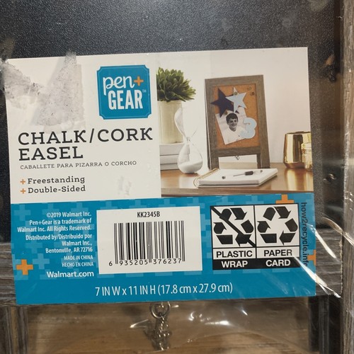 Pen + Gear Chalk Cork Easel Grey Rustic Finish For Wedding Baby Shower Parties - Picture 2 of 9