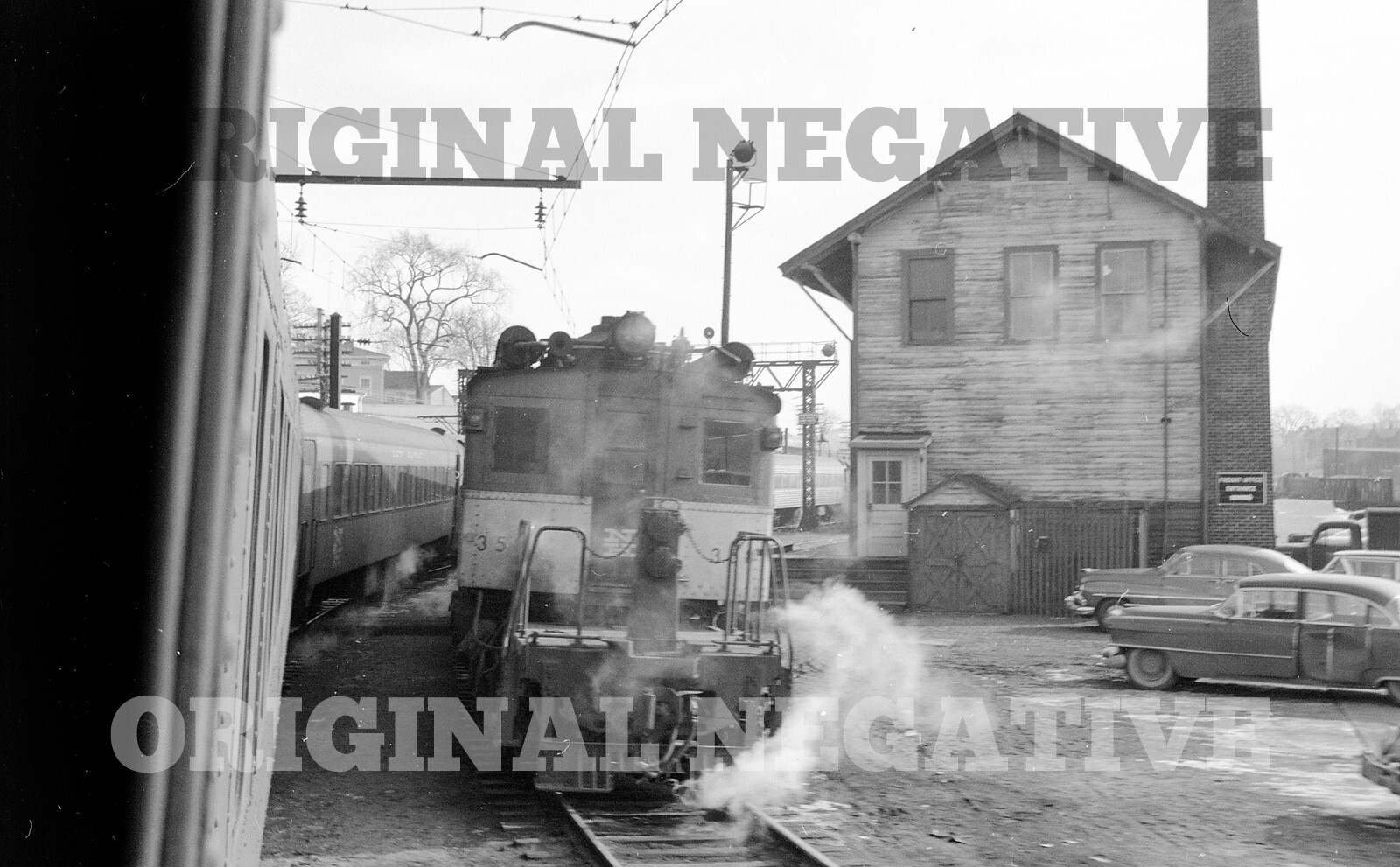 Orig 1960 Negative New Haven Railroad NYNH&H Electric Danbury CT