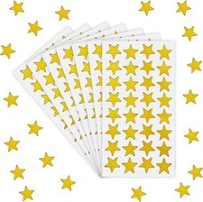 Star Stickers 1000Pk. Small Stickers Gold Stickers. Foil Star Stickers    Diamet