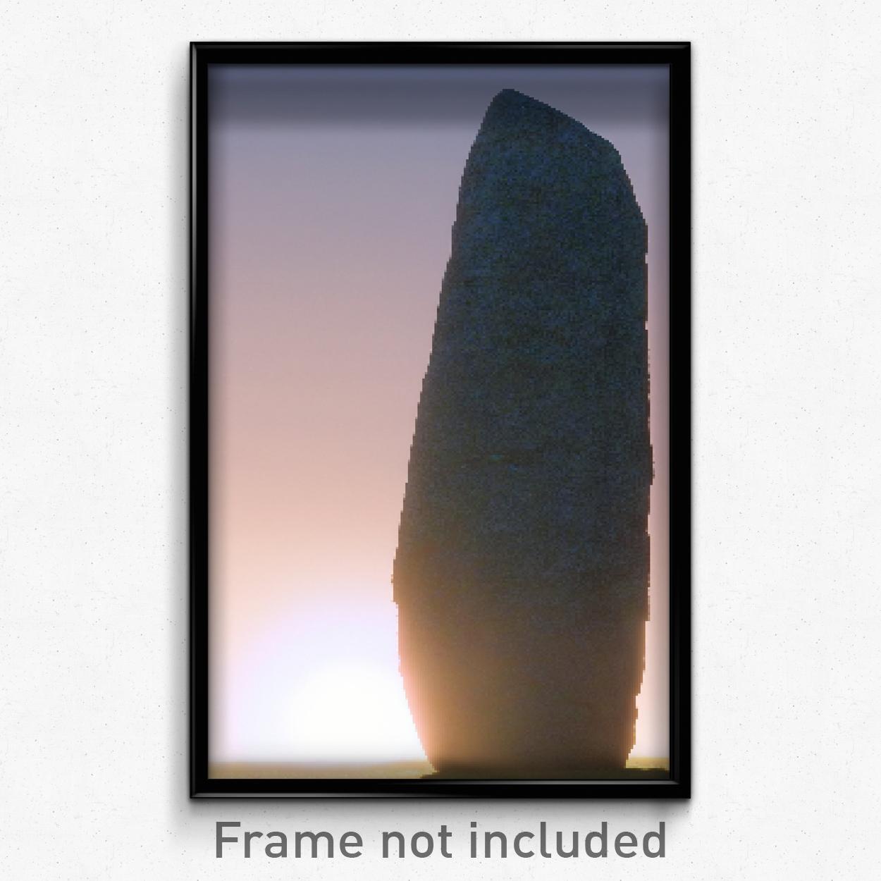 8 Bit Psychedelic Pixel Art Menhir Trippy Game Poster