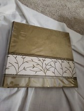 Pioneer Photo Album Cloth Fabric 4 x 6" 50 Pages 200 Photos Gold And Beige New