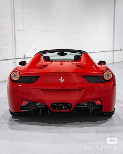 Difusor de labios de parachoques trasero de fibra de carbono para Ferrari 458 Italia Spider 2010-2015 - Imagen 4 de 4