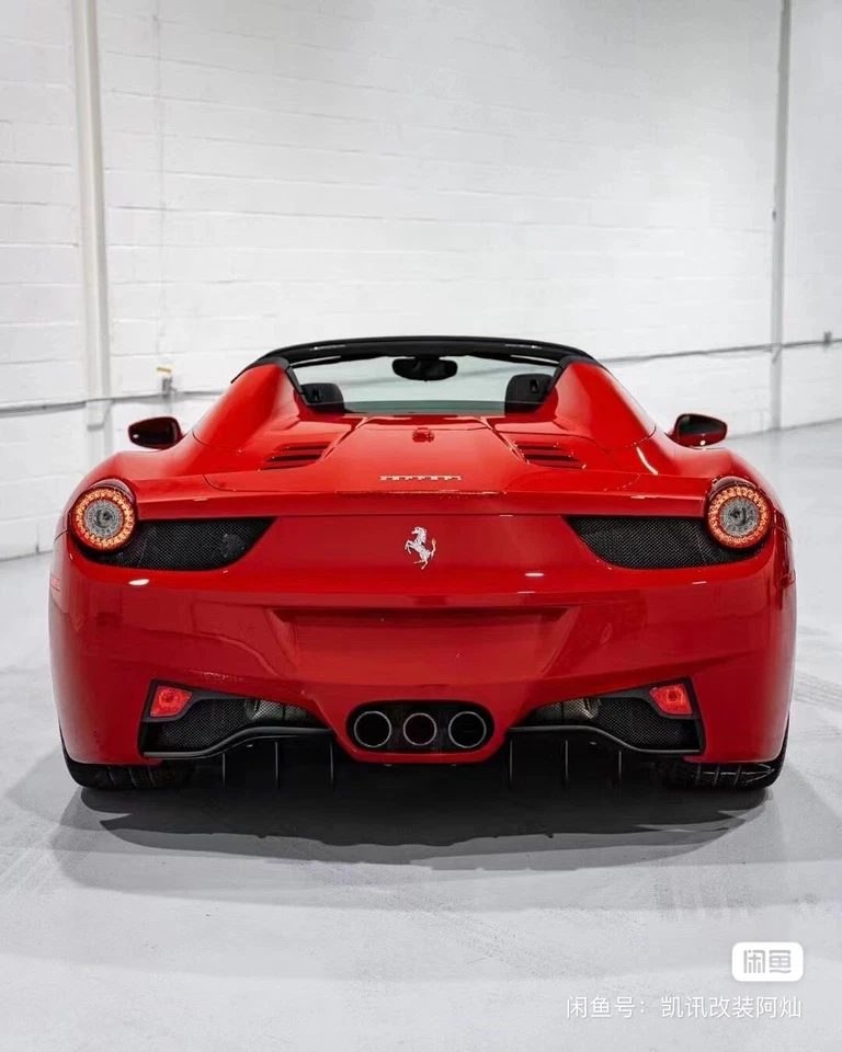 Carbon Fiber Rear Bumper Lip Diffuser For Ferrari 458 Italia Spider 2010-2015 — 第 4/4 张图片