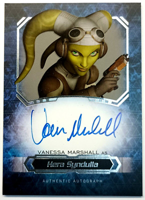 2016 Star Wars Masterwork AUTHENTIC AUTOGRAPH VANESSA MARSHALL as HERA SYNDULLA