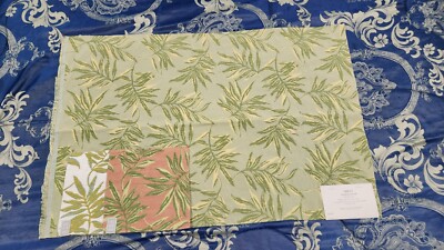 bassett mcnab fabric Sample- Rayon/Poly-26''×18''-Bahama Leaf-h1323