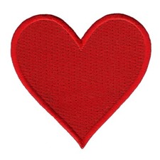 RED HEART iron-on embroidered PATCH LOVE ROMA...