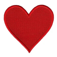 RED HEART iron-on embroidered PATCH LOVE ROMANCE VALENTINE'S DAY SOUVENIR
