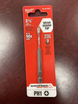 Milwaukee 3 1/2  1 Pack Impact Bit 48-32-4560 PH1 Philips
