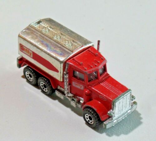 Vintage Matchbox Peterbilt Tanker Truck Red Getty Macau Diecast 1984 A313