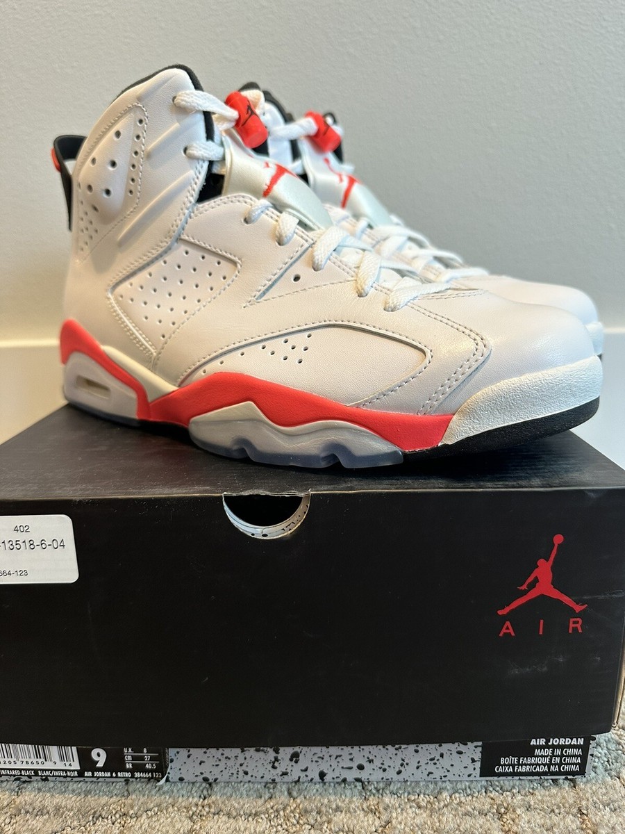 Size 8.5 - Jordan 6 Retro Infrared 2014 - 384664-123 Chicago Bulls