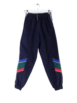 Kappa Damen 80s Vintage Tape Velour Jogginghose Blau XS