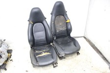 1998 Porsche 986 Boxster Front Seat Set Pair Black LM78