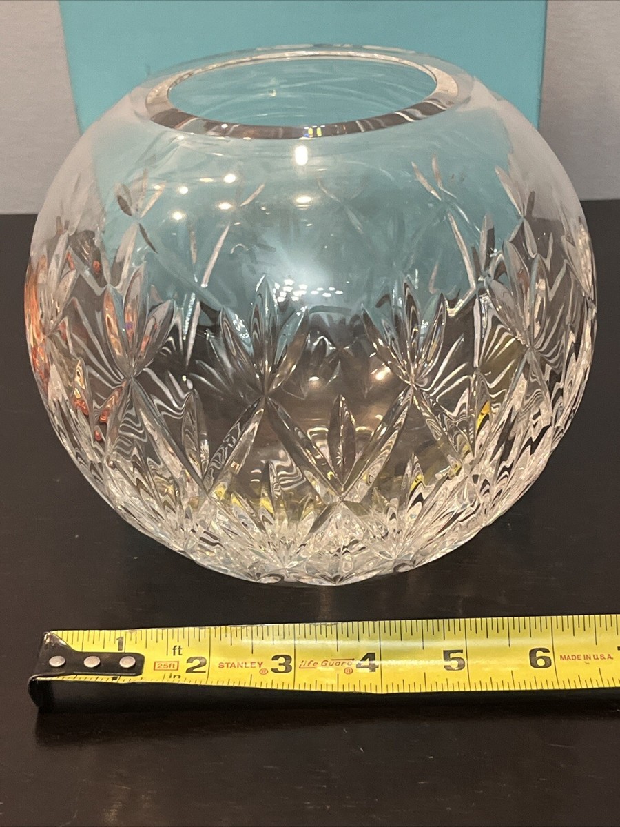 Tiffany & Co. - ティファニー　クリスタルオーバルボウル Tiffany & Co 7” Round Crystal Rose Bowl Vase- New Open Box