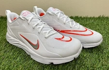 Nike Alpha Huarache 8 Pro TF Turf LAX Lacrosse Baseball Shoes White Men's 11