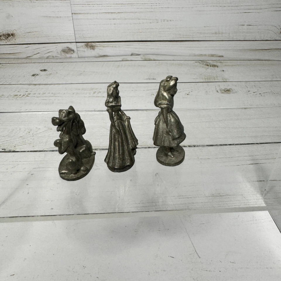 Monopoly Disney Lot of 3 Pewter Tokens Metal Replacement Pieces Lady & The Tramp - Image 2 of 4