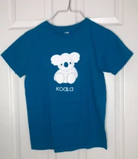 Boy's Youth Aussie Tee Cotton T-Shirt Size 14 with Koala Design Blue