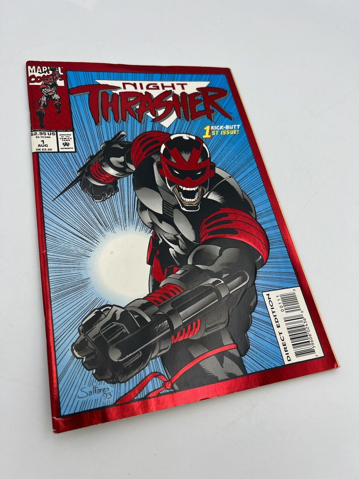 Night Thrasher 1 Crimson Embossed Holo Graphix Foil 1993 Key Issue Marvel Comics