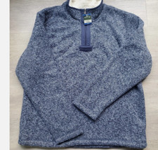 ORVIS MEN'S 1/4 ZIP PULLOVER SHERPA LINED SWEATER BLUE, XL NWT