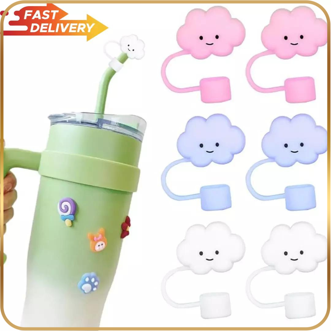 6-Pack Straw Cover Cap for Stanley Cup,Silicone Straw Topper Compatible with Oz