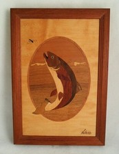 Jeff Nelson Hudson River Inlay Marquetry Trout