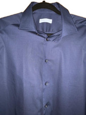 ETRO Milano Navy Solid Cotton Dress Shirt, ITA 41/ US 15.5- Luxury Blowout Sale!