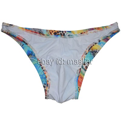 Jaxfstk Men's Bodybuilding Bikini Briefs Cheeky Posing Underwear Floral Pouch