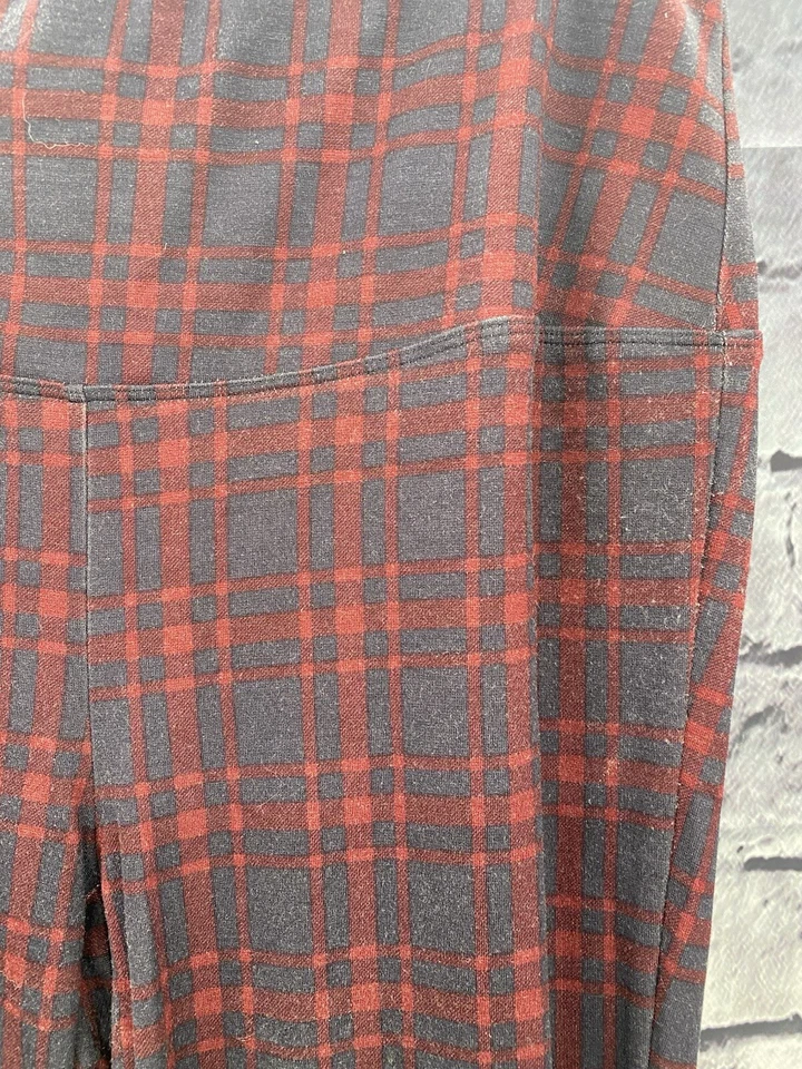 Leggings Iman Picture Perfect Global preta vermelha tamanho G com zíper no tornozelo ponte - Imagem 2 de 4