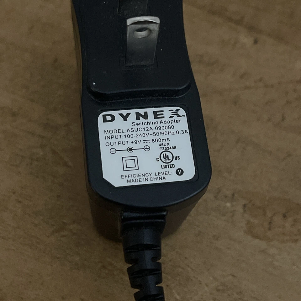 DYNEX SWITCHING ADAPTER +9V 500mA ASUC12A-090080 (PHILIPS RAZOR) (D-1) - Image 2 of 4