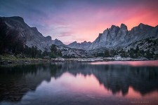 Landscape lake nature watermarked mountains reflection Custom Gaming Mat Desk