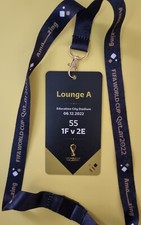 Match 55 Morocco Spain 2022 FIFA World Cup Hospitality Pass & Lanyard (Mint)