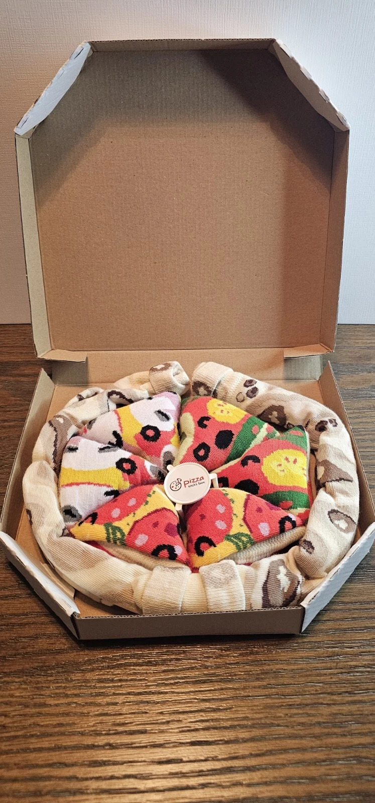 Chaussettes arc en ciel pizza coton boîte de 4 paires SUPREME 